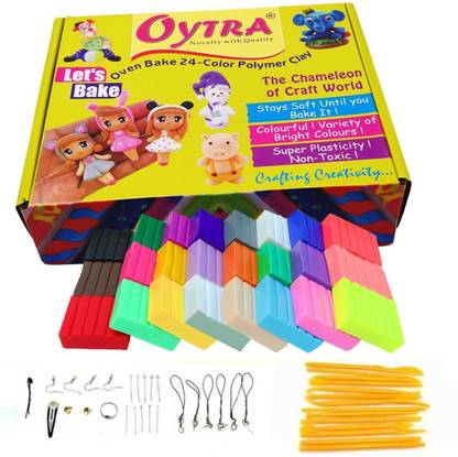 OYTRA 24 Colors Polymer Clay Oven Bake 20 Grams Each Art Clay