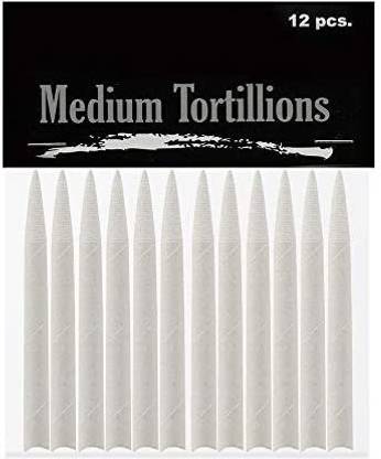 CREATIVE Mark Blending Tortillions - Soft Paper Felts, Traditional Blenders Easily Sharpened Or Sanded - [Set Of 12 - Medium]