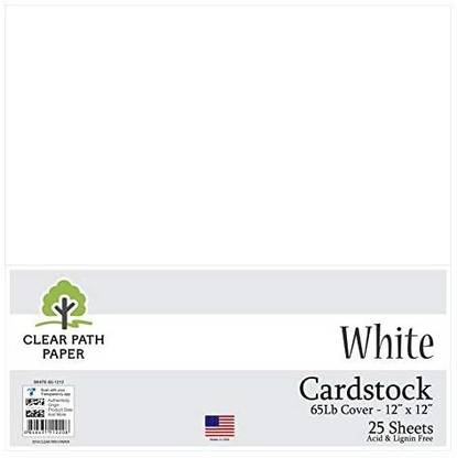 Clear Cardstock - 12 X 12 Inch - 65Lb Cover - 25 Sheets - Path Paper