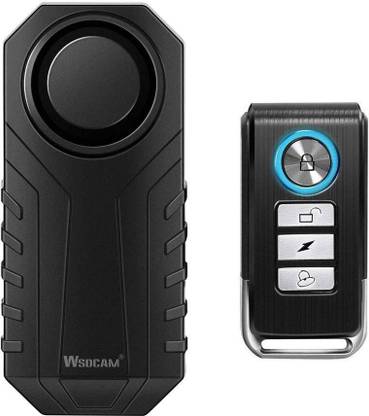 wsdcam 113dB Wireless Anti-Theft Vibration Waterproof Security Cycling Bike Alarm with Remote (Black) Central Locking System