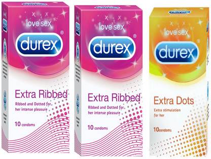 DUREX Extra ribbed 2 + extra dots Condom