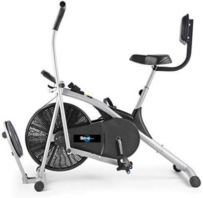 Smile Fitness Air Bike Fitness Exercise Cycle For Home Moving Handles Upright Moving Dual-Action Stationary Exercise Bike