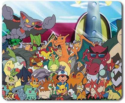 Yellow Alley Pokemon Characters Print Mouse Pad|Anti-Skid Pattern Rubber Base Matte Finish Mouse Pad for Computer/Laptop and Desktop|Friendly for all types of Mouse|Dust Free Rectangular Mousepad