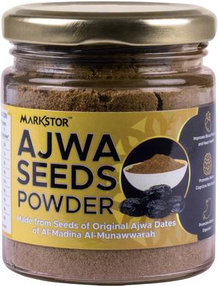 Markstor Ajwa Seeds Powder - Made from Seeds of Original Ajwa Dates of Al-Madina Al-Munawwarah Dates