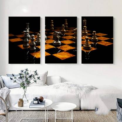 Decorative Framed Canvas Wall Art Decoration the chess Digital Print Poster N&WCP-12524 Canvas Art