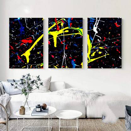 Decorative Framed Canvas Wall Art Decoration stockvault random paint splats background Digital Print Poster N&WCP-12354 Canvas Art
