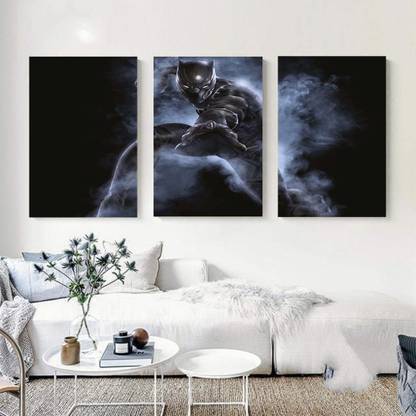 Decorative Framed Canvas Wall Art Decoration Marvel Black Panther Digital Print Poster N&WCP-11651 Canvas Art