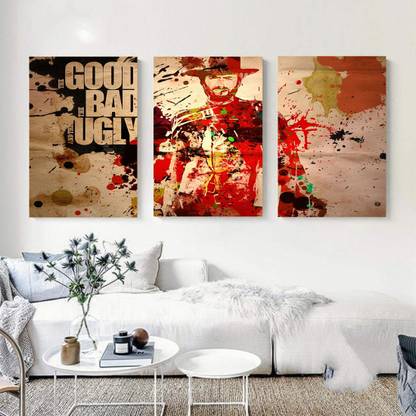 Decorative Framed Canvas Wall Art Decoration Good Bad Ugly Digital Print Poster N&WCP-11393 Canvas Art