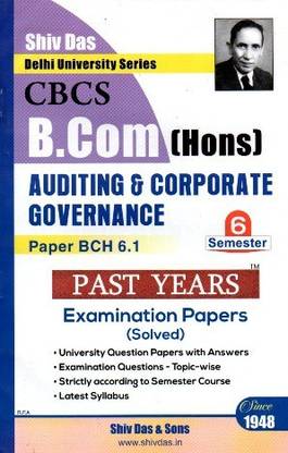Shiv Das- Auditing & Corporate Governance- B.com. Hons.- Delhi University-Cbcs- 2021 Exam