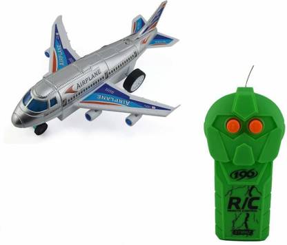 Amaflip Airplane Toy Radio Control Running Plane/Moving Aeroplane with Light for Kids