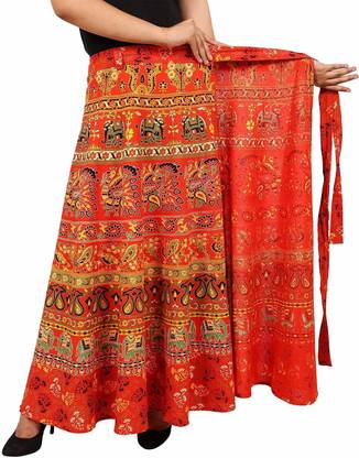 Girls Wrap Around Red Skirt