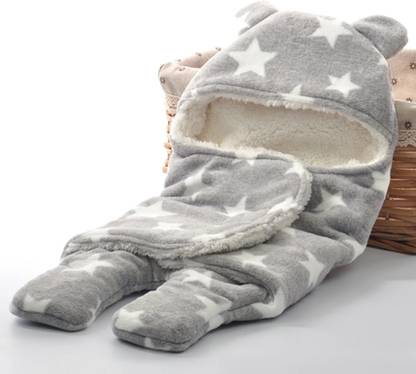 BRANDONN All season Use- Supersoft , Double Layered Premium Quality , Baby Wrapper Cum Baby carrier Bag Cum baby Blanket Sleeping Bag