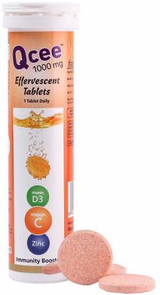 Qcee 1000 mg Effervescent Tablets Jar (20 Tab.)
