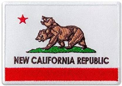 Embrosoft Fallout New California Republic Flag Embroidered Patch Iron On (4" x 2.8")