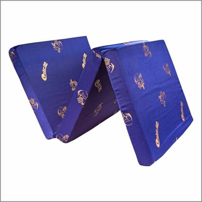 COIR-ON 3-Fold Hostel Mattress 3 inch Single PU Foam Mattress - 72X36X3" - Blue 3 inch Single PU Foam Mattress