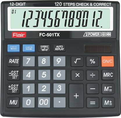FLAIR 501TX Flair FC-501TX Desktop Series GST Calculator Basic  Calculator
