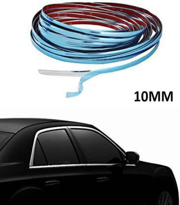 Lakshmina Enterprises Car Chrome Beading 10mm 5 Meter Car Beading Roll For Grill and Garnish Cover, Bumper, Window, Door, Trunk