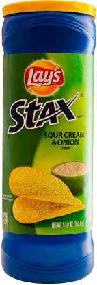 Lay's Stax Sour Cream & Onion Flavored Potato Chips 156g Chips