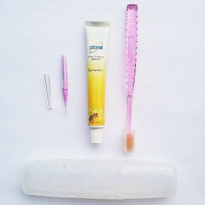 ATOMY Oral Care 1 set (Toothbrush + Travel Size Toothpaste in a Case)