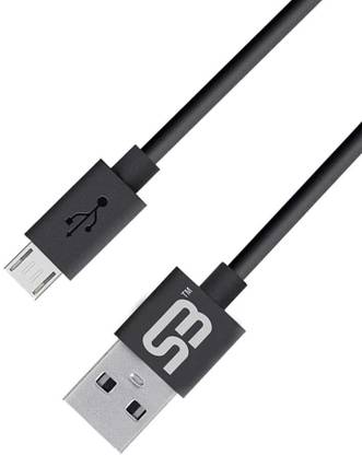 SB Micro USB Cable 2 A 1.2 m Micro USB Cable Smooth PVC Braided 2.4A Fast Charging Cord (1.2 Meter, Black) compatibility with Infinix Note 3, Infinix Note 4, Infinix Hot 4 Pro, Infinix S4, Infinix Smart 5, Infinix Hot 10 Lite, Infinix S5, Infinix S6.
