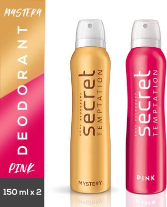 Secret Temptation Mystery and Pink Deodorant Combo Deodorant Spray  -  For Women