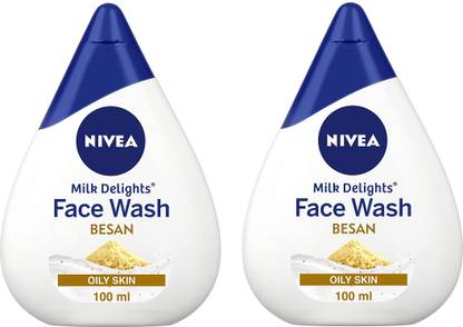 NIVEA Milk Delight Besan For Oily Skin  100ml Each ( Pack of 2) Face Wash