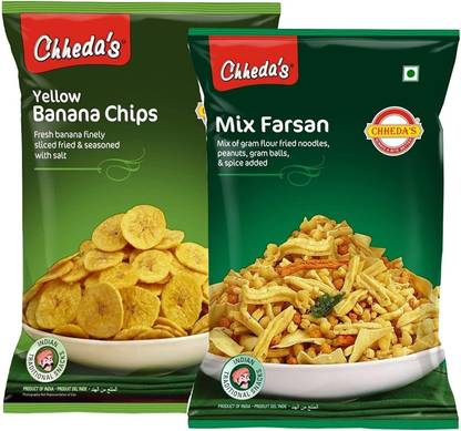 Chheda's Yellow Banana Chips and Mix Farshan Combo Combo