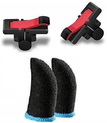 ST TRENDZ Combo pack of Snesored D9 Triger Red & Black With Highly Sensitive thumb Sleeve for Free fire/Pubg/COD all Action Mobile Games Gaming Accessory Kit  Gaming Accessory Kit