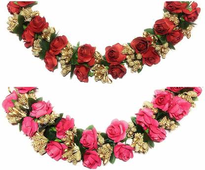 Kaima New Artificial Flower Juda Bun Gajra Hair Flower Gajra (pack of 2) Bun Clip