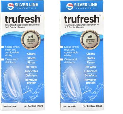Silver Line Laboratories Trufresh One Step Multipurpose solution for Soft Contact Lenses (120 ml) Multipurpose solution for Soft Contact Lenses