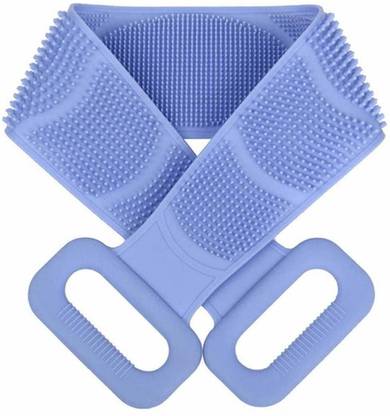 Royal Time Silicone Bath Body Brush,bath brush,bathing brush,Exfoliating Long Body Back Scrubber Silicone Back Scrubber Belt Soft Body Massage Cleaning Exfoliating Bath Brush Body Scrubber Double Side Shower Exfoliating Belt Waterproof And Easy Body Back Side and Foot Cleaning Brush Bathing Brush Exfoliating Back Scrubber for Shower loofah Silicone Scrubber Belt Removes Bath Towel Waterproof Easy Foot Cleaner,silicon bath body brush with shampoo dispenser(Multicolor,1pcs)
