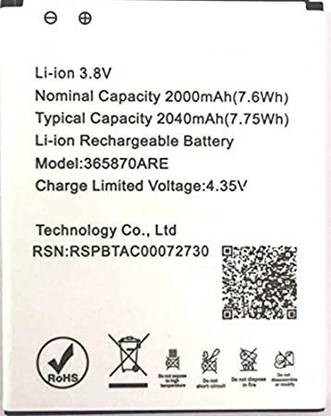 A To Z Traders Mobile Battery For  LYF Wind 5