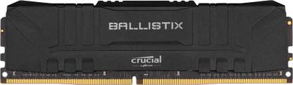 Crucial 3200Mhz Ballistix Performance Desktop & Gaming Memory (Black) (No RGB) with 10 Years Warranty DDR4 8 GB (Dual Channel) PC DRAM family - Ballistix (BL8G32C16U4B)