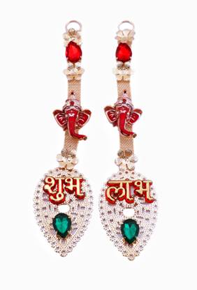 Genplus Lucky Charm Shubh Labh Hanging for Puja Ghar Decoration Toran