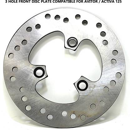 DESIKARTZ 3 HOLE FRONT DISC PLATE COMPATIBLE FOR ACTIVE 125 / AVITOR Vehicle Disc Pad
