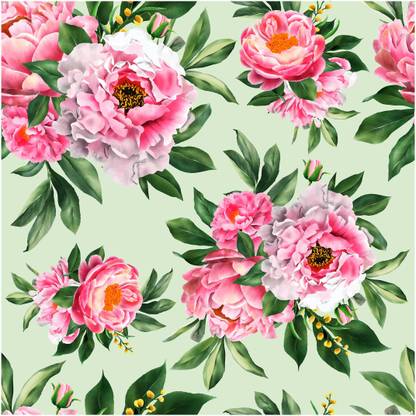 BPDESIGNSOLUTION Floral & Botanical Multicolor Wallpaper