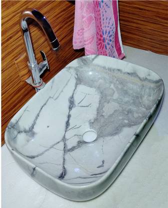 Universe desinger table/counter top wash basin (MATTE FINISH) Designer wash basin for living room, dining room and bathroom ceramic washbasin design 18 x 13 x 6 inch Counter Top