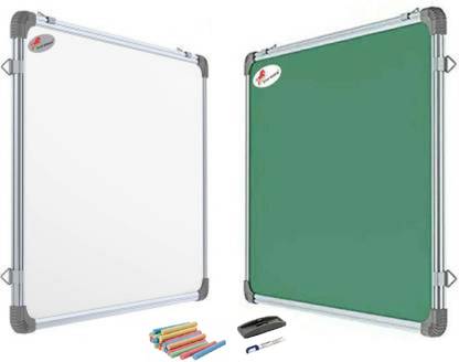 JS MART Non Magnetic Non magnetic Chalkboard 2x2 Whiteboards and Duster Combos