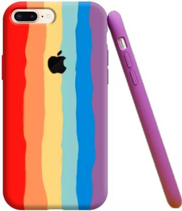 COST TO COST Back Cover for Apple iPhone 7 Plus Rainbow Silicon Cover, Apple iPhone 8 Plus