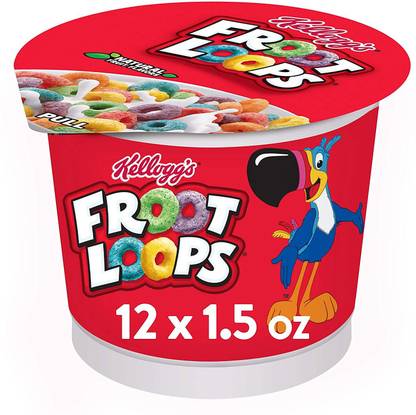 Kellogg's Froot Loops Cup, Single Serve Cup, 54g Cup