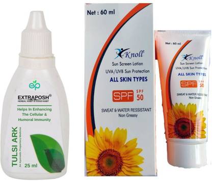 Extraposh Tulsi Ark + Knoll Sunscreen Lotion SPF 50