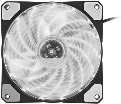 NUBWO 120mm LED CPU Case Fan (Single Colour, 1200 RMP) (White) Cooler