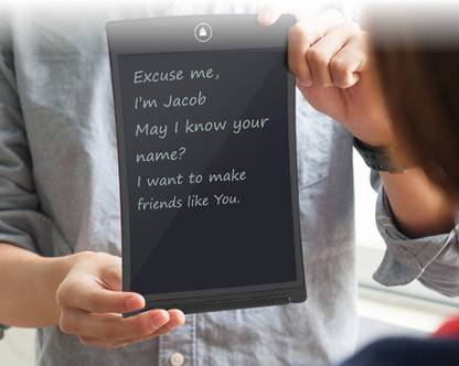 Portronics 1 Compartments Plastic POR-628 Portable RuffPad E-Writer 8.5" LCD Writing Pad Paperless Memo Digital Tablet Notepad