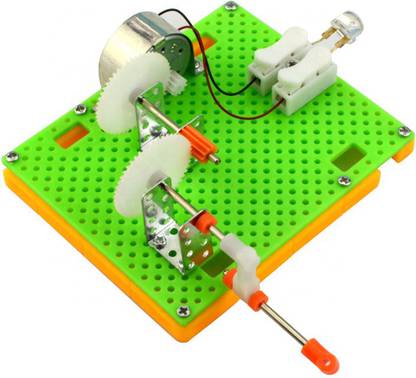 KitsGuru DIY Hand Crank Generator Science Experiments Learning Kit Educational Electronic Hobby Kit