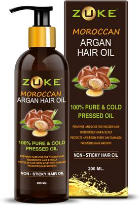 zuke Moroccan Argan Hair Oil For Healthy Hair & Scalp ,100% Pure & Cold Pressed Oil - 200ml  Hair Oil
