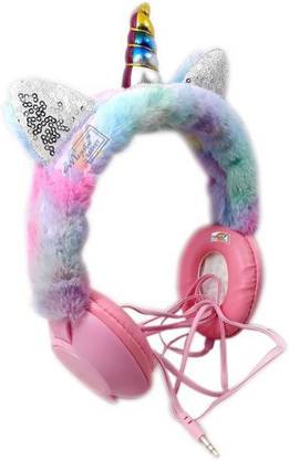Rockjon MAJESTIC BASKET Unicorn Colourful Headphone With MIC Wired