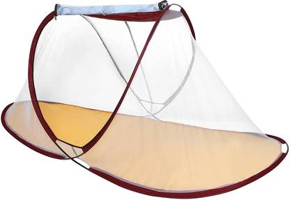 Flipkart SmartBuy Polyester Adults Washable Foldable Mosquito Net for Single Bed with base cloth Mosquito Net
