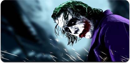 Ryca Joker The Dark Knight Wallpaper 3D Design High Resolution Desk Pad With Non-Slip Base For Gaming||PC||Laptop||Keyboard Non Slip Base Mousepad