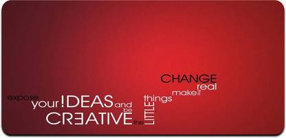 Ryca Expose Your Ideas And Be Creative The Little Things Make The Real Change-Inspirational Quotes Wallpaper 3D Design High Resolution Desk Pad With Non-Slip Base For Gaming||PC||Laptop||Keyboard Non Slip Base Mousepad