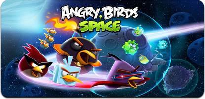 Ryca Angry Birds Space HD Wallpaper Design High Resolution Desk Pad With Non-Slip Base For Gaming||PC||Laptop||Keyboard Non Slip Base Mousepad